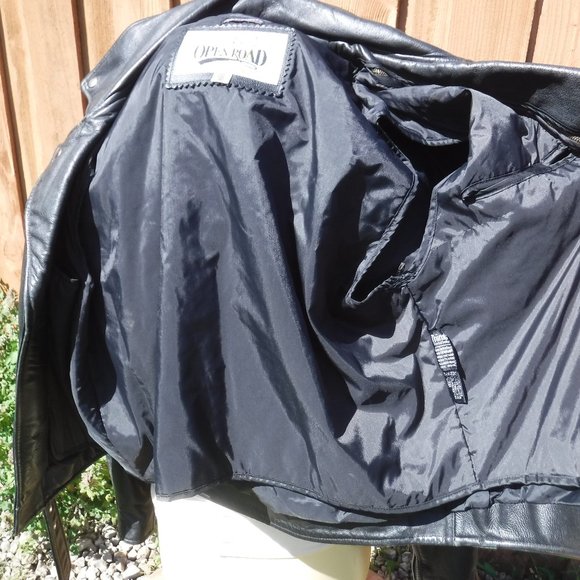 Motorcycle Jacket Vintage Black Leather Mens Sz 40 - Picture 8 of 11